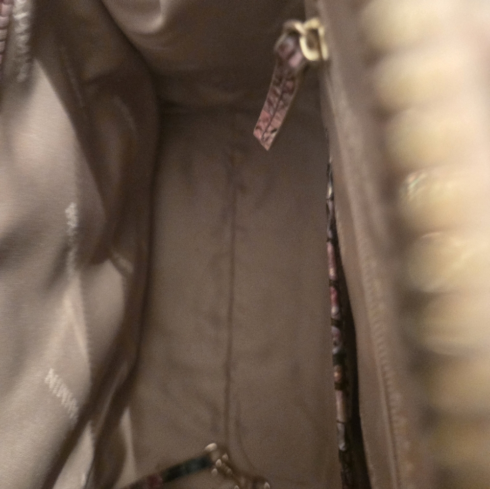 Brahmin Pink and Blue Crocodile Embossed Satchel - Picture 8 of 8
